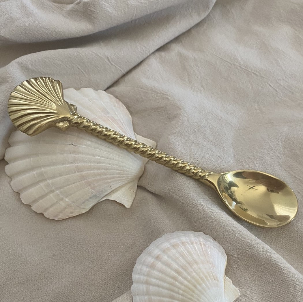 Brass Shell Teaspoon